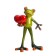 Souvenir Polystone Lak "Frog with a heart in the hand" 14x9x10 cm