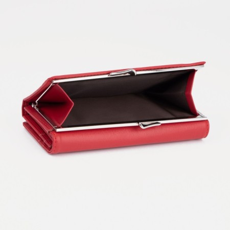 Women's wallet on magnets, red color-2