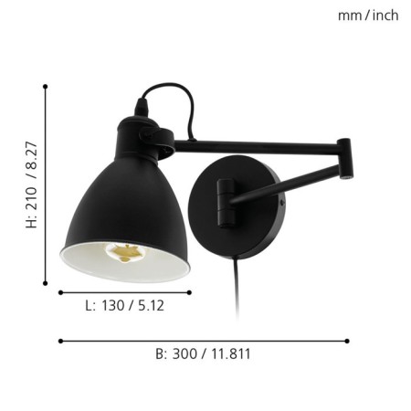 Bra San Peri 10W E27 Black-3