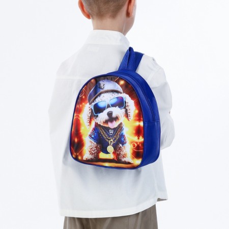 Children's backpack on a zipper, "chosen", blue color-7