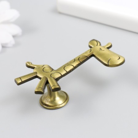 Handle for the casket metal "giraffe" bronze 7.7x5.5x2.3 cm-1