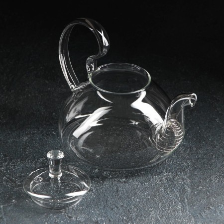 A glass teapot with a metal sieve of the Elegy, 800 ml-1