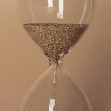 Sanding clock "Vitani", souvenir, 5 x 12.5 cm, gold sand-1