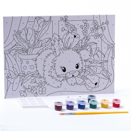Picture on numbers for kids "Fluffy Bunny"-1