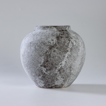 Ceramic vase "Retro", 21 × 20.5 cm, throat 10 cm, color gray color