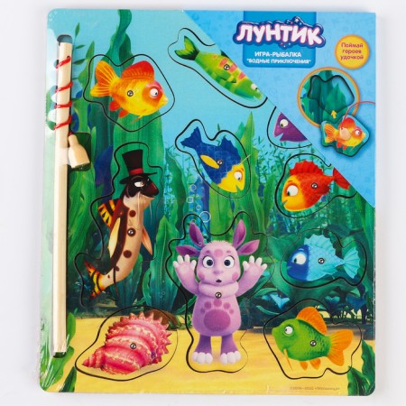 Lyuntik player game “Water Adventures” 10 characters, catch the heroes with a fishing rod-9