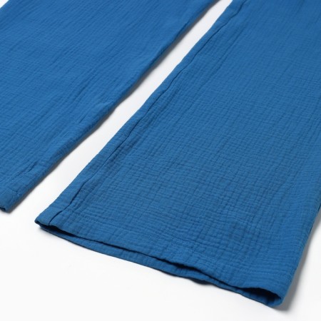 Women's trousers, free cut MIST MUSLIN size XS, col. blue-8