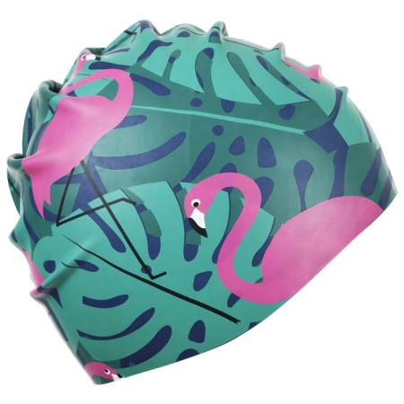A nursery cap “Flamingo with palm trees”, silicone, girth 46-52 cm-2