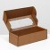Self -charged box, with a window, brown, 32 x 13 x 9 cm