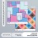 Scrapbooking paper bilateral "bright geometry" density 180 g 15.5x17 cm