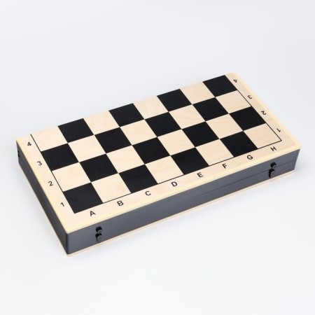 Board game 3B1: chess, checkers, backgammon 40x40 cm, king h = 10 cm-6
