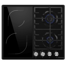 Варочная панель MAUNFELD EEHE.642VC.3CB/KG, комбинированная, 4 конфорки, чёрный