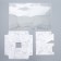 Gift box for flowers with a vase and PVC windows folding, packaging, "marble", 23 x 30 x 23 cm
