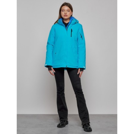 Ski jacket female, size 42, blue color-11