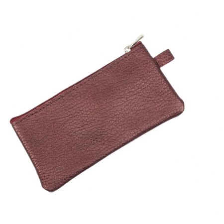 Key of zipper, length 14.5 cm, burgundy color
