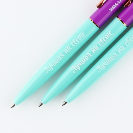 Handle Ball blue paste automatic 0.7 mm "Best in the world" plastic-2