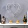 LED figure "Heart with beads" 40.5 × 39.5 cm, metal, batteries AAX2 (not complete), glow warm white