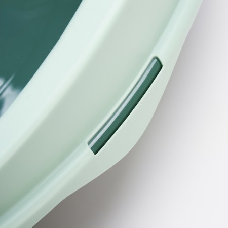 Toilet with a triangular side 47 x 41 x 19.5 cm, green-5