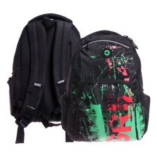 Youth backpack, 42 ​​x 32 x 22 cm, Grizzly 333, ergonomic back, laptop compartment, red/green RU-333-1_1