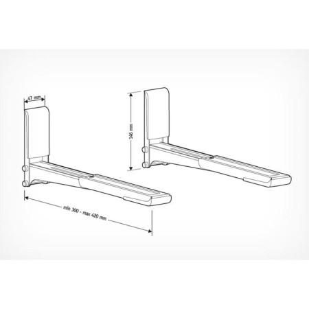 CRC for microwave HOLDER MWS-2003 metallic max. 40 kg wall -mounted fixed-1