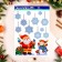 Stickers on the windows "New Year" Santa Claus, Snowman, 41 x 29 cm