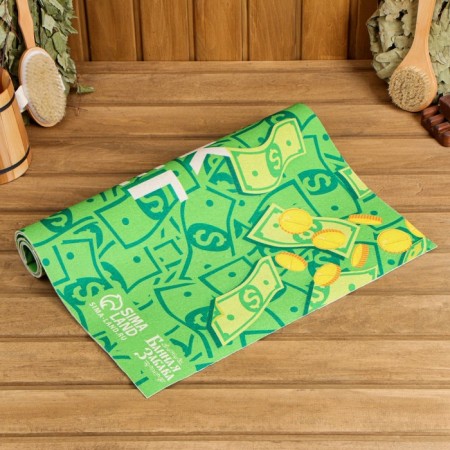 Bann Stear 150x50 with print "In a bathhouse, a broom is more expensive than money"-2