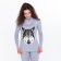 Women's thermal underwear (jumper, leggings) print wolf, light gray color, size 44