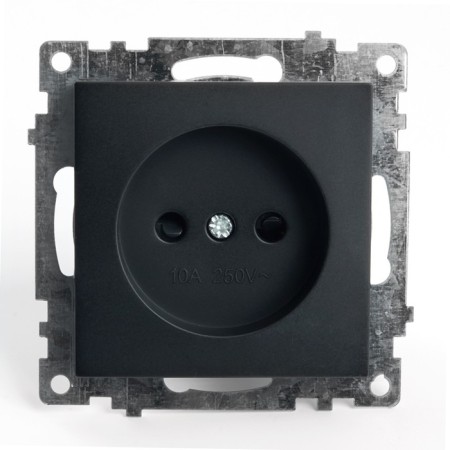 1-seater socket with a protective curtain (mechanism) b/h, 250V, 10A, Catherine series, GLS10-7109-05, 1022736