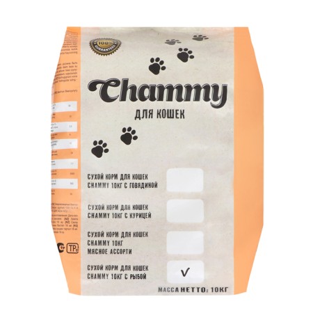 CHAMMY dry food for cats, with fish, 10 kg