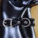 Collar "velvet and rhinestones", 31 x 1.3/2 cm, Osh 22-28 cm, black