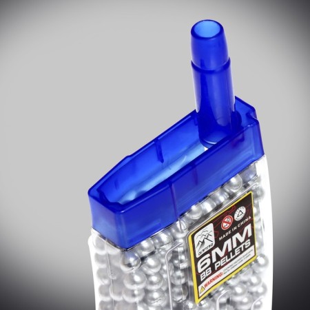 Plastic bullets 6 mm in mug, 500 pcs., Silver color-5
