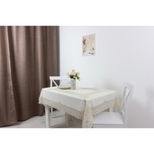 Скатерть «Ажурная» Pretty, 120 х 150 см, цвет бежевый