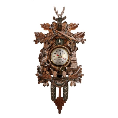 Wall watches with a cuckoo "House in the Forest", a smooth move, 24 × 11.6 × 5 cm