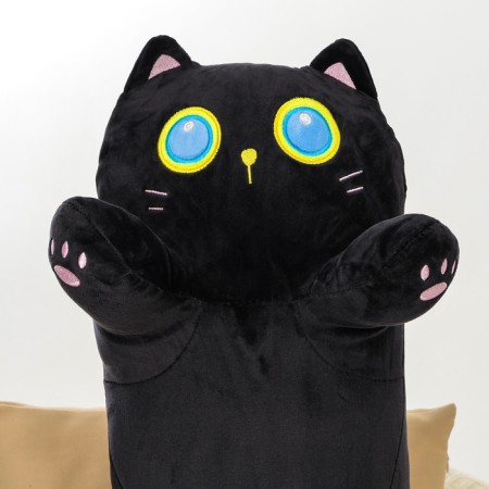 Soft toy-podushka "cat", 90 cm, black color-1