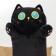 Soft toy-podushka "cat", 90 cm, black color