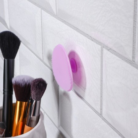 Washing brush "Circle", on suction cup, d = 5.5 cm, lilac color-3