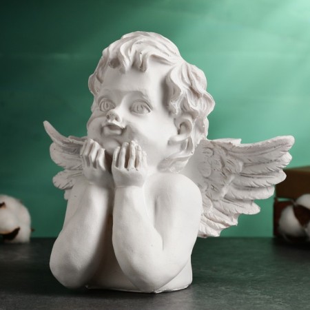 The figure "Angel is lying" white, 21x10x20cm-1
