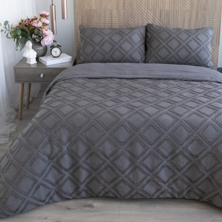 Bed linen 2 joint venture "Square", size 220x240 cm, 175x215 cm, 50x70 cm - 2 pcs