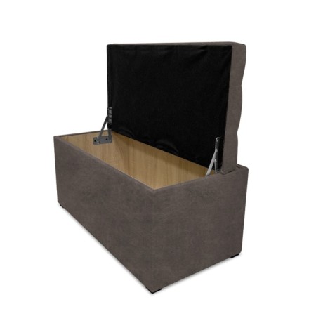 Puff with a lid and weighting, 800 × 400 × 420 mm, Dakota velor, NUT color-2