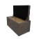 Puff with a lid and weighting, 800 × 400 × 420 mm, Dakota velor, NUT color