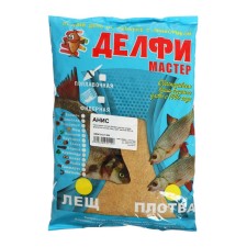 Прикормка DELFI "Мастер", летняя (новая формула), лещ-плотва, анис, желтая, 800 г