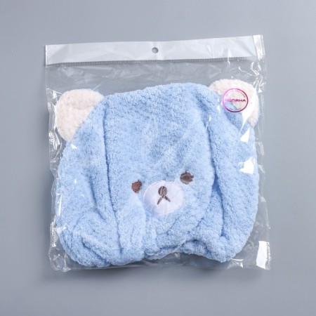 Cup for drying the hair of the Dolyan "Bear", microfiber, color mix-7