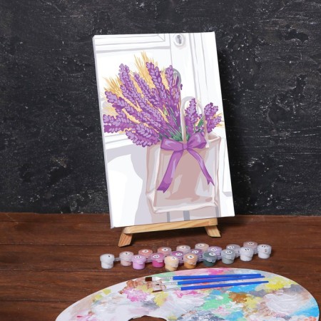 Picture on numbers on canvas with Lavender's subframe 20x30 cm-1