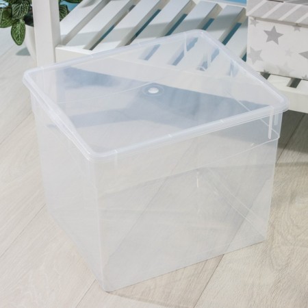 Storage box with a Crystal lid, 34 l, 39 × 31 × 33 cm, color mix-1