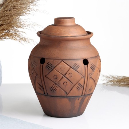 Bank for storing garlic 1.5 liters, hammering-6