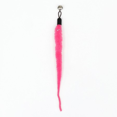 Toiner-toy for cats "snake", with a bell, pink-2