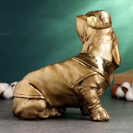 Figure "Dachshund in the cap" 24cm, bronze-2