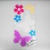 Interior mirror sticker "Butterflies in the garden" color 61x32 cm