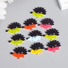 Set of buttons of decorative wood 