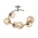 Astoria chandelier, 6x60W E27, champagne color
